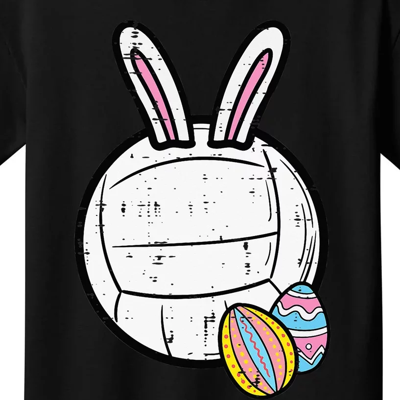 cute Bunny Sports Player Easter Volleyball Kids T-Shirt