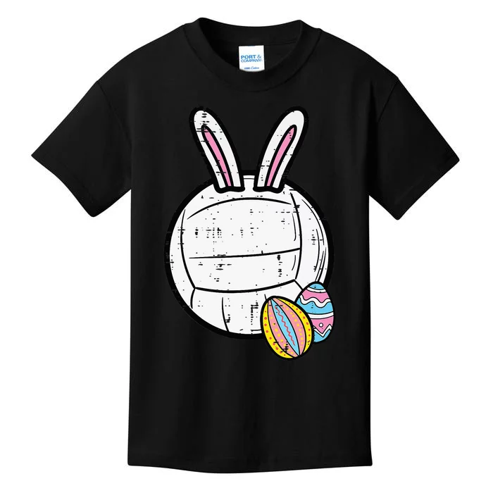 cute Bunny Sports Player Easter Volleyball Kids T-Shirt