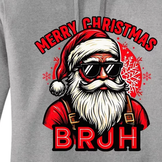 Christmas Bruh Santa Family Matching Women's Pullover Hoodie