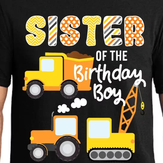 Construction Birthday Sister Of The Birthday Boy Trucks Cars Pajama Set