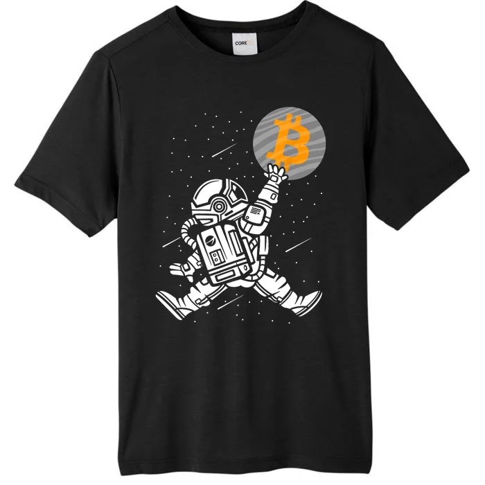 Cryptocurrency Bitcoin Space Moon Funny ChromaSoft Performance T-Shirt