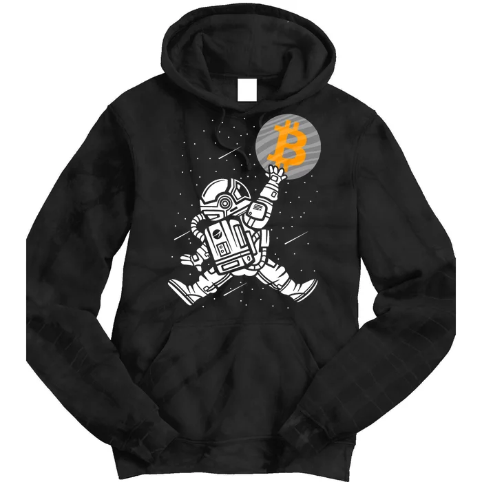 Cryptocurrency Bitcoin Space Moon Funny Tie Dye Hoodie