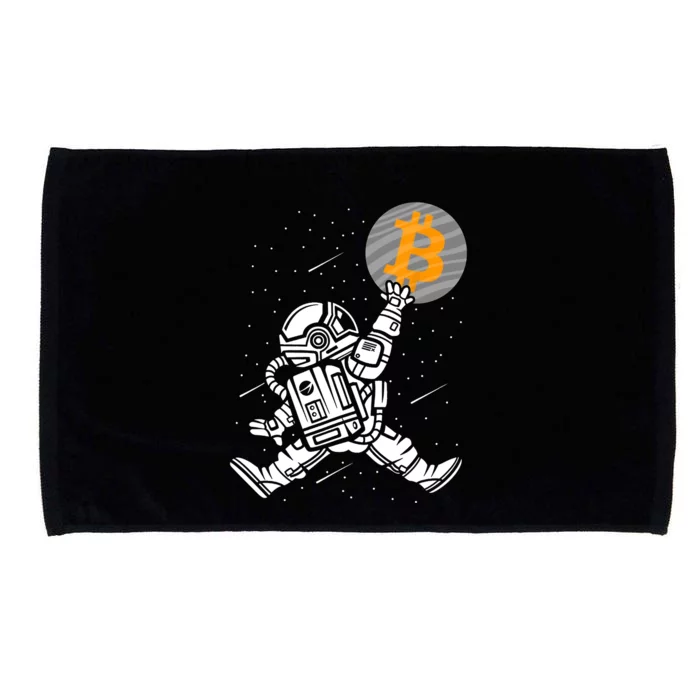 Cryptocurrency Bitcoin Space Moon Funny Microfiber Hand Towel