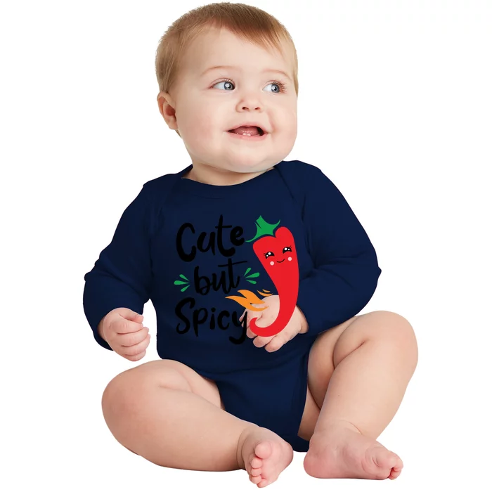 Cute But Spicy Baby Long Sleeve Bodysuit