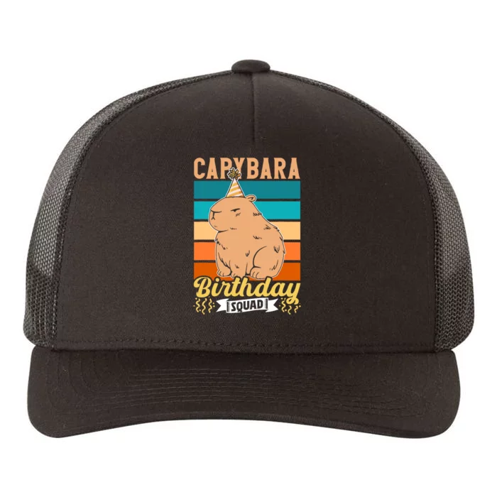 Capybara Birthday Squad Lover Capybaras Rodent Animal Yupoong Adult 5-Panel Trucker Hat