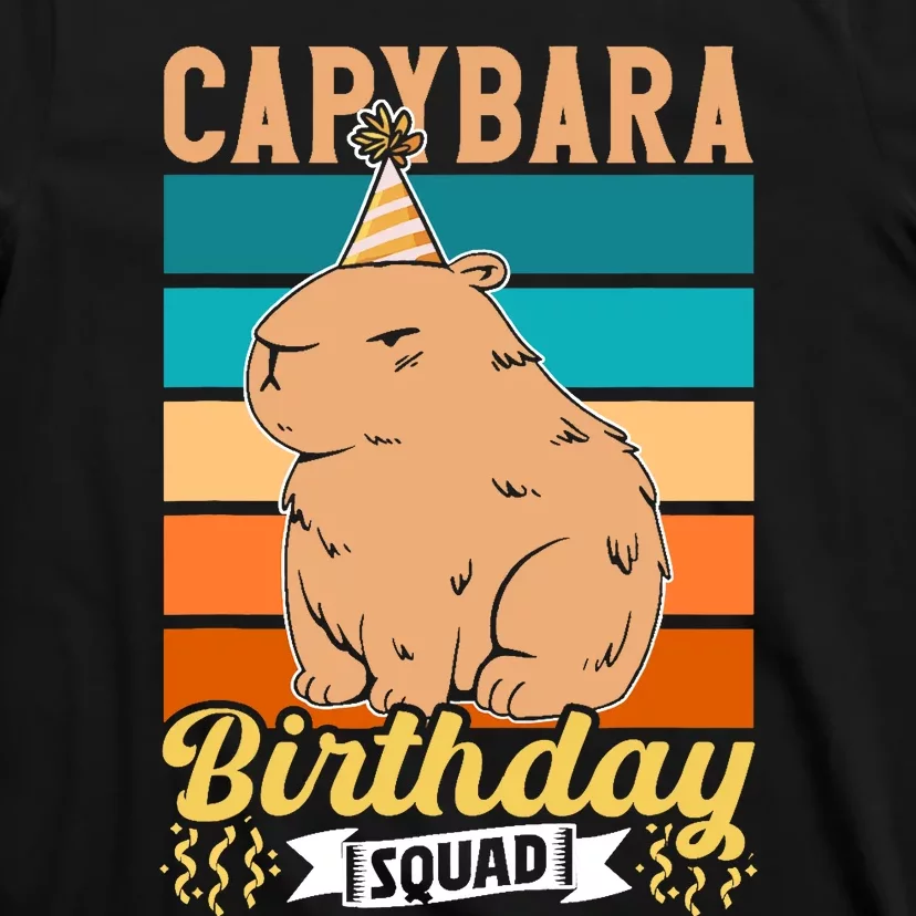 Capybara Birthday Squad Lover Capybaras Rodent Animal T-Shirt