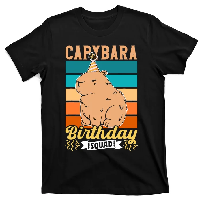 Capybara Birthday Squad Lover Capybaras Rodent Animal T-Shirt