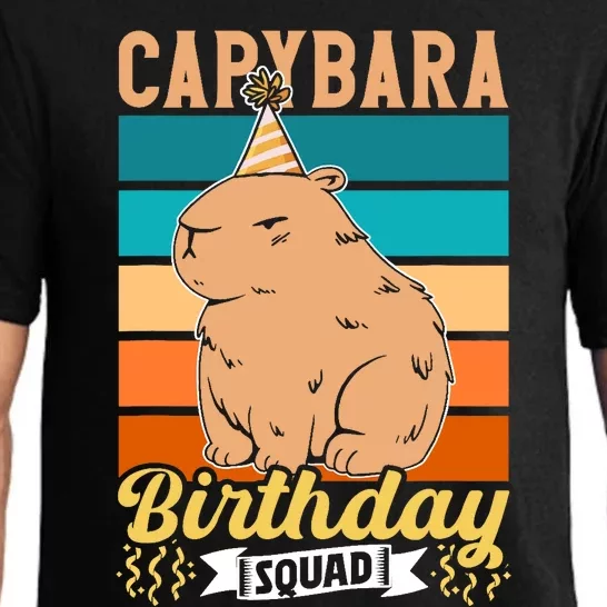 Capybara Birthday Squad Lover Capybaras Rodent Animal Pajama Set