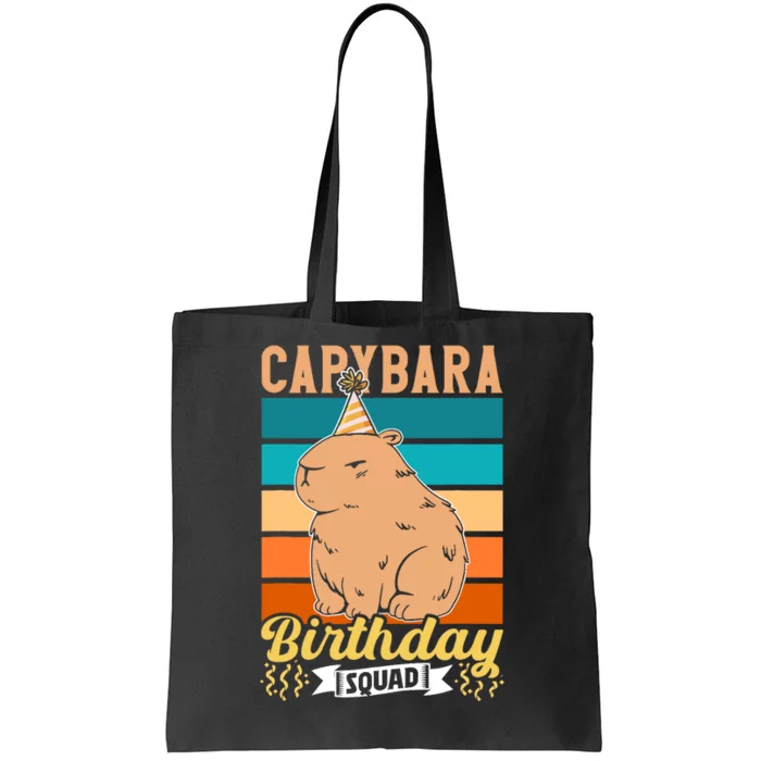 Capybara Birthday Squad Lover Capybaras Rodent Animal Tote Bag