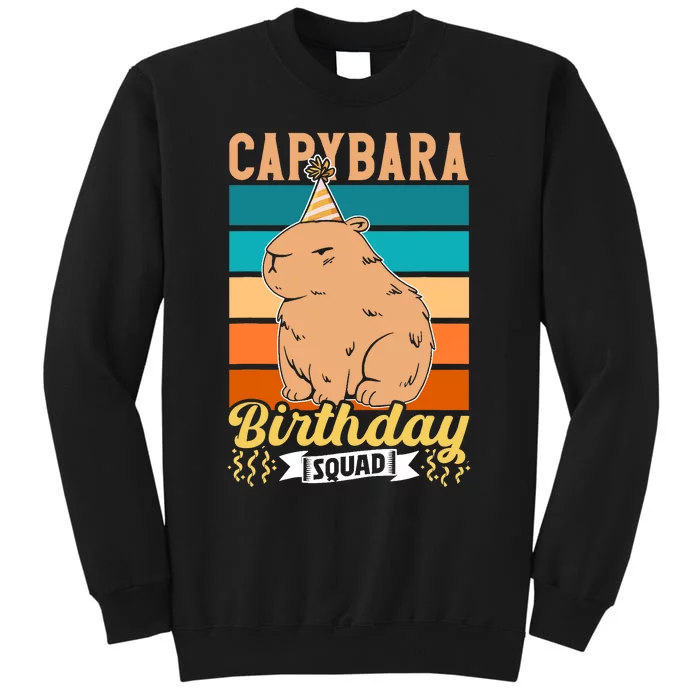 Capybara Birthday Squad Lover Capybaras Rodent Animal Tall Sweatshirt