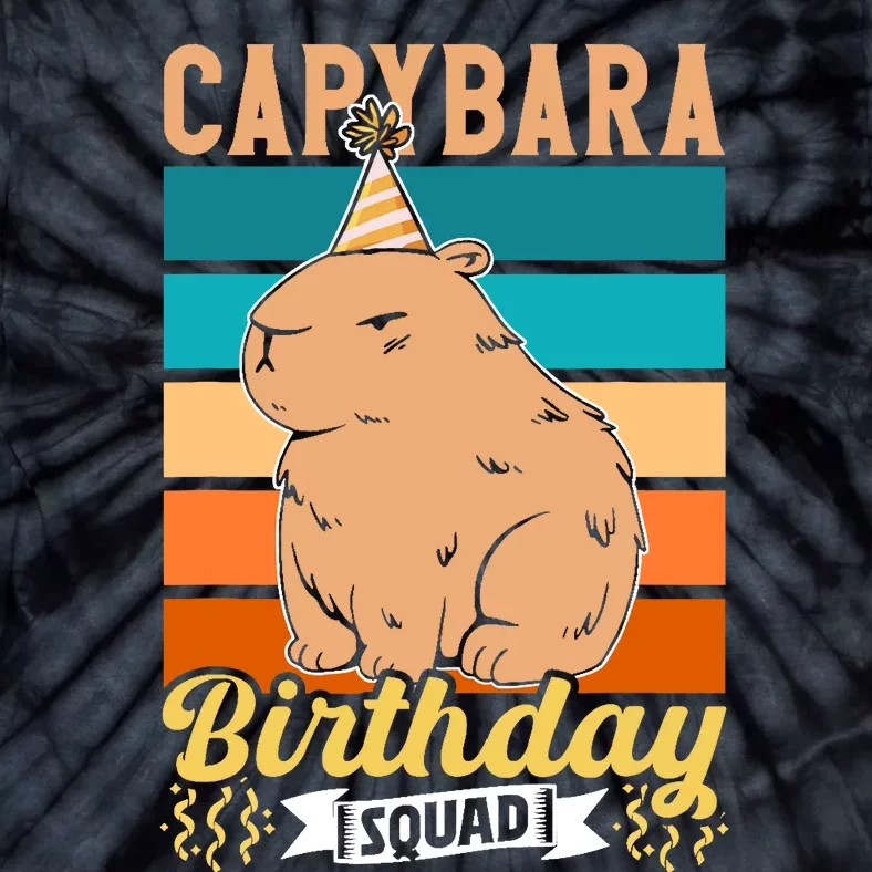 Capybara Birthday Squad Lover Capybaras Rodent Animal Tie-Dye T-Shirt