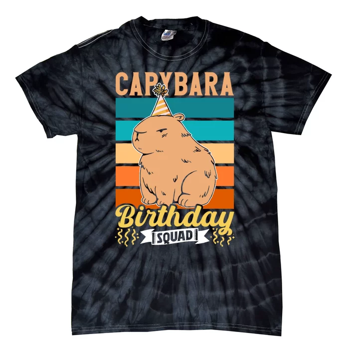 Capybara Birthday Squad Lover Capybaras Rodent Animal Tie-Dye T-Shirt