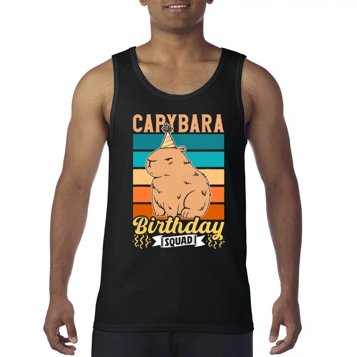 Capybara Birthday Squad Lover Capybaras Rodent Animal Tank Top