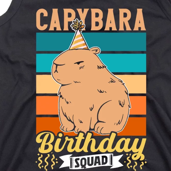 Capybara Birthday Squad Lover Capybaras Rodent Animal Tank Top