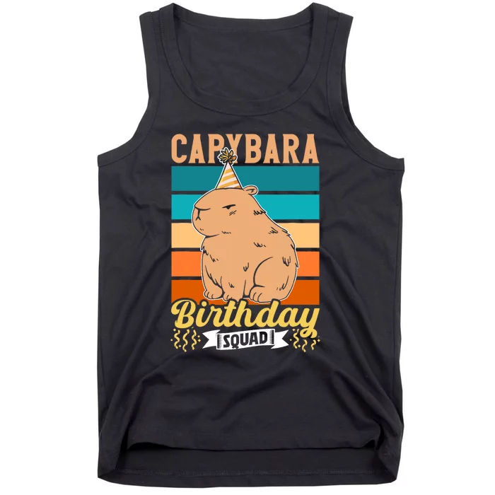 Capybara Birthday Squad Lover Capybaras Rodent Animal Tank Top