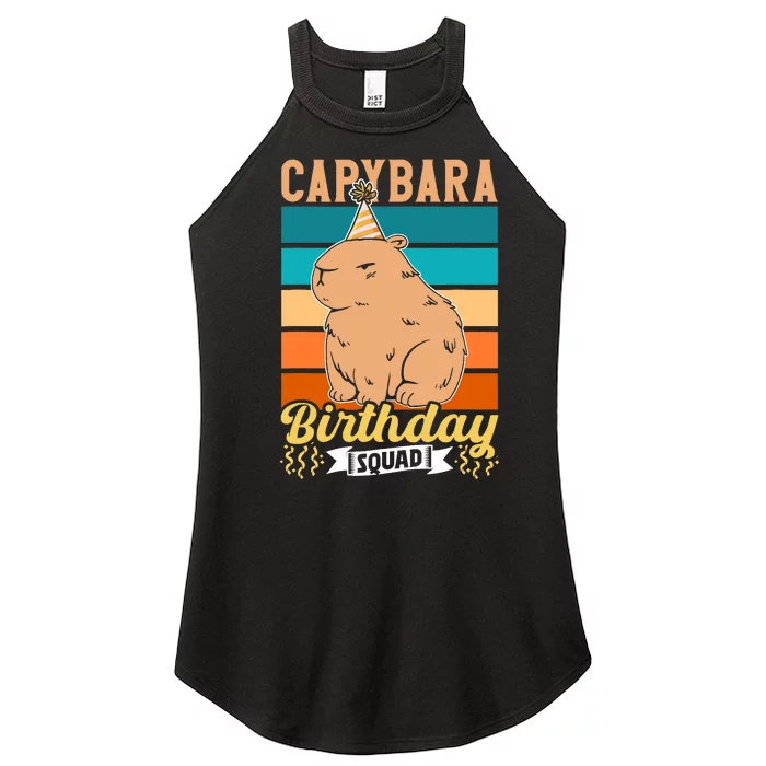 Capybara Birthday Squad Lover Capybaras Rodent Animal Women’s Perfect Tri Rocker Tank