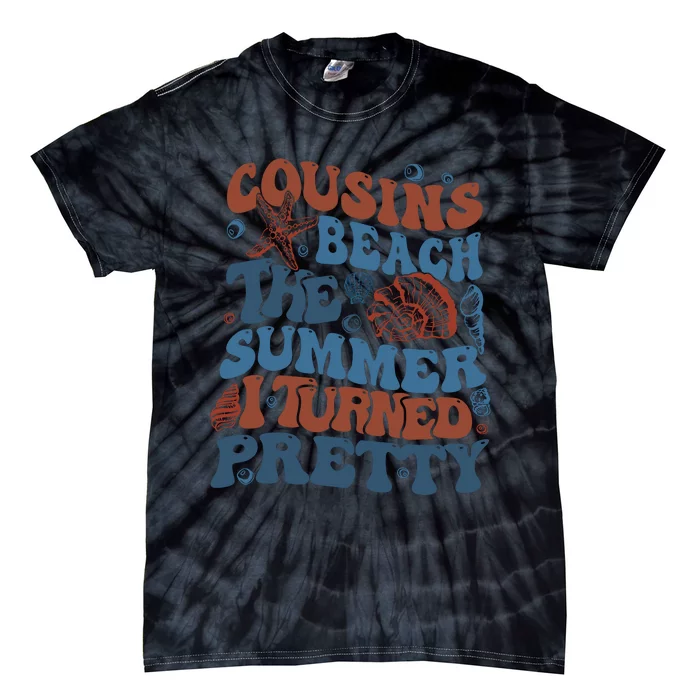 Cousins Beach Summer I Turned Pretty Beach Vibe Positive Quote Summer Tie-Dye T-Shirt