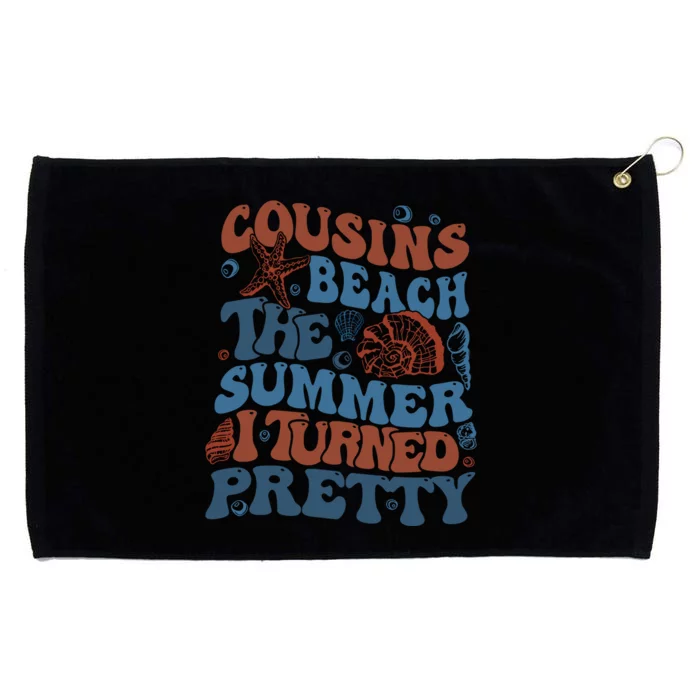 Cousins Beach Summer I Turned Pretty Beach Vibe Positive Quote Summer Grommeted Golf Towel