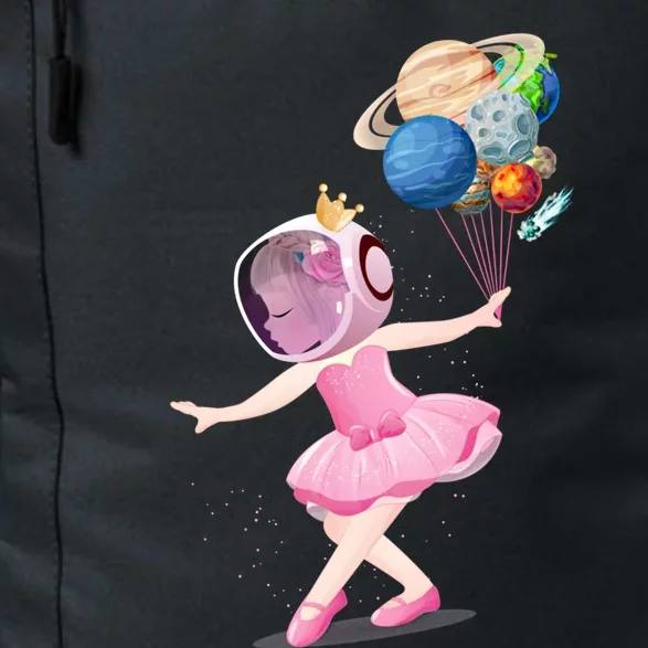 Cute Ballerina Space Astronaut Graphic Art Gift Daily Commute Backpack