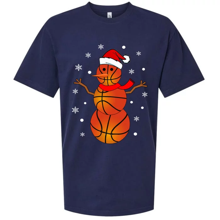 Christmas Basketball Snow Gift Basketball Christmas Gift Sueded Cloud Jersey T-Shirt