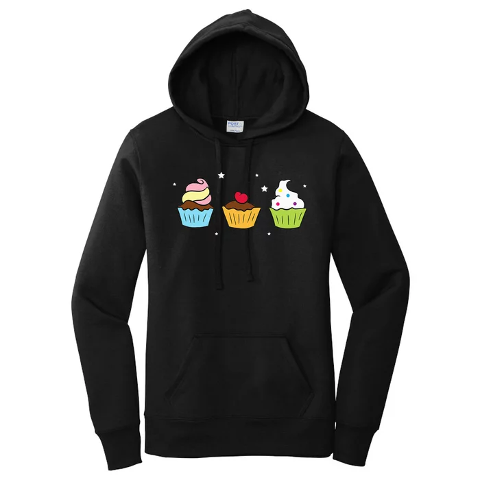 Cupcakes Baking Sweet Cupcakes Sweet Cupcake Baking Women's Pullover Hoodie