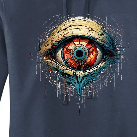 Comic Book Style Eyeball Women's Pullover Hoodie