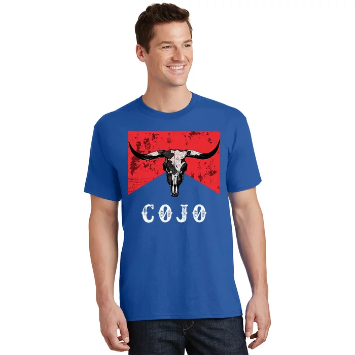 C.O.J.O Bull Skull Music Country 70s Cowboys Boots T-Shirt