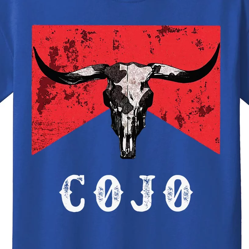 C.O.J.O Bull Skull Music Country 70s Cowboys Boots Kids T-Shirt