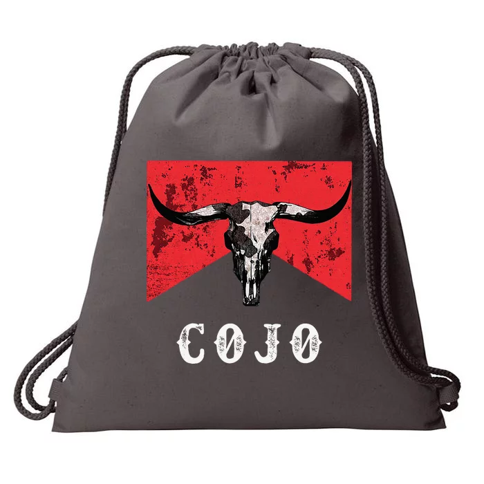 C.O.J.O Bull Skull Music Country 70s Cowboys Boots Drawstring Bag