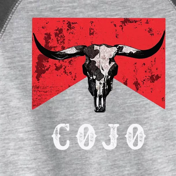 C.O.J.O Bull Skull Music Country 70s Cowboys Boots Toddler Fine Jersey T-Shirt