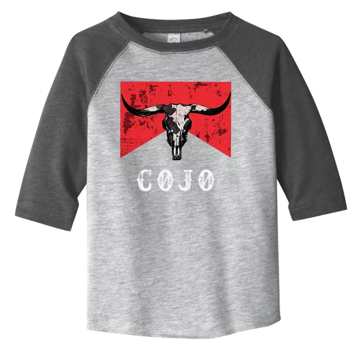 C.O.J.O Bull Skull Music Country 70s Cowboys Boots Toddler Fine Jersey T-Shirt