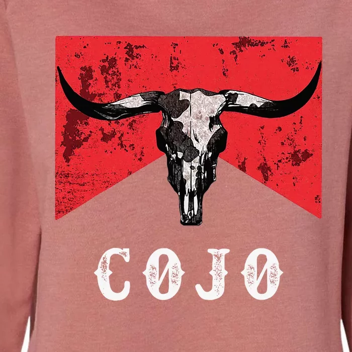 C.O.J.O Bull Skull Music Country 70s Cowboys Boots Womens California Wash Sweatshirt