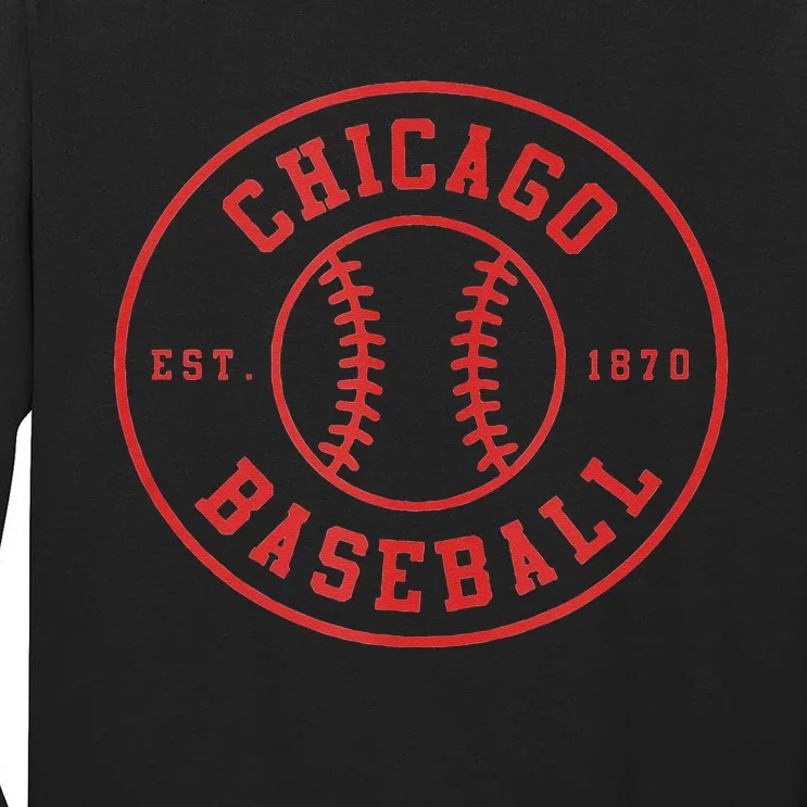 Chicago Baseball Seventh Inning Stretch Gameday Fan Gear Tall Long Sleeve T-Shirt