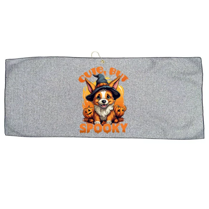 Cute But Spooky Corgi Halloween Dog Gift Large Microfiber Waffle Golf Towel