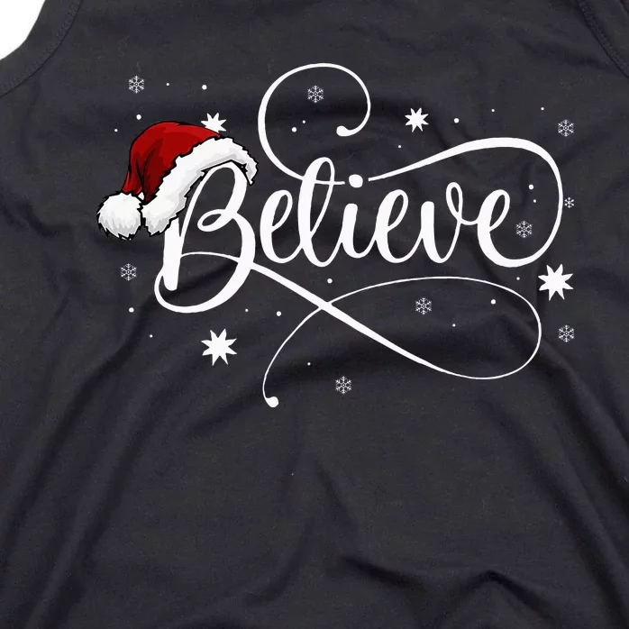 Christmas Believe Santa Claus Believe Tank Top