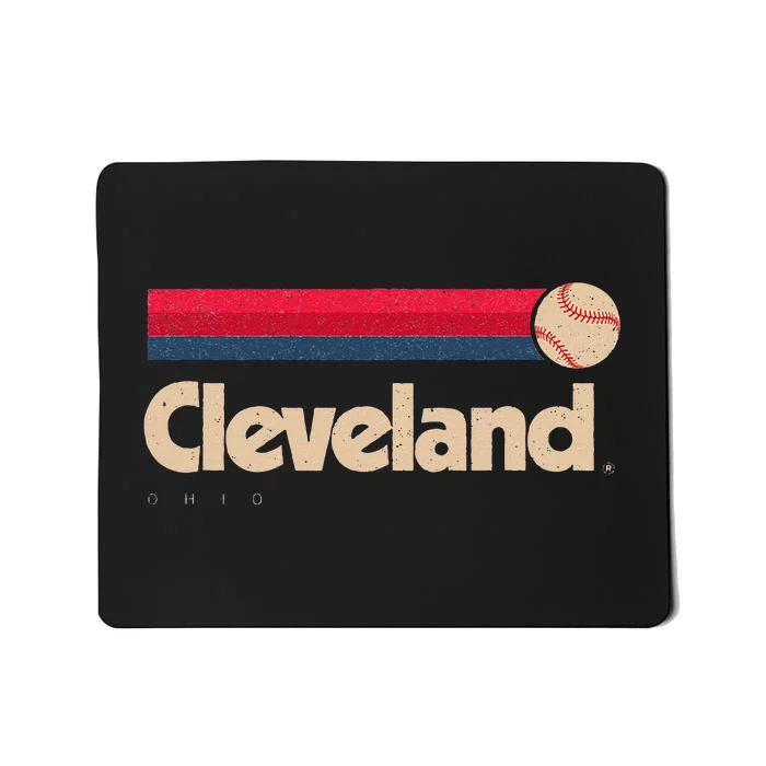 Cleveland Baseball Softball City Ohio Retro Cleveland Mousepad