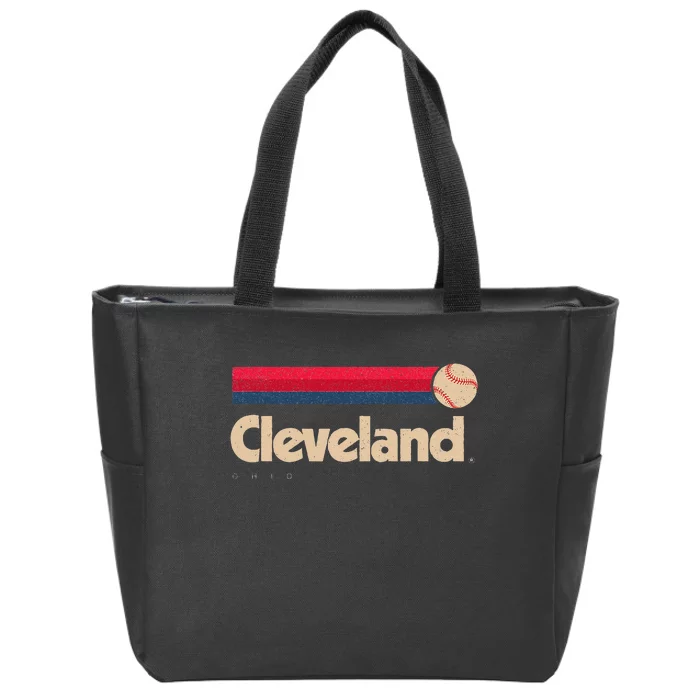 Cleveland Baseball Softball City Ohio Retro Cleveland Zip Tote Bag