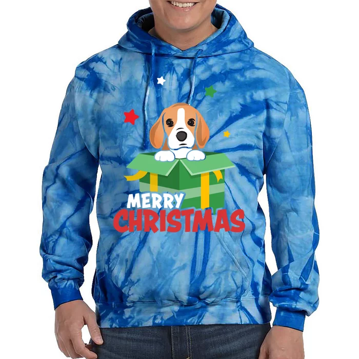 Cute Beagle Santa Dog Lovers Merry Christmas Xmas Design Gift Tie Dye Hoodie