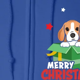 Cute Beagle Santa Dog Lovers Merry Christmas Xmas Design Gift Full Zip Hoodie