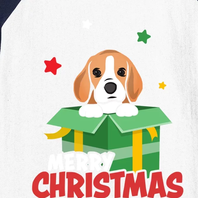 Cute Beagle Santa Dog Lovers Merry Christmas Xmas Design Gift Baseball Sleeve Shirt