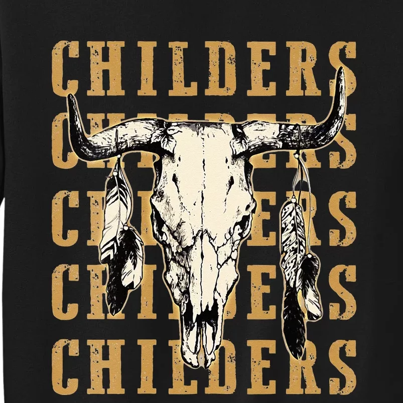 Childers Bull Skull Leopard Cow Skulls Bluegrass Music Sweatshirt