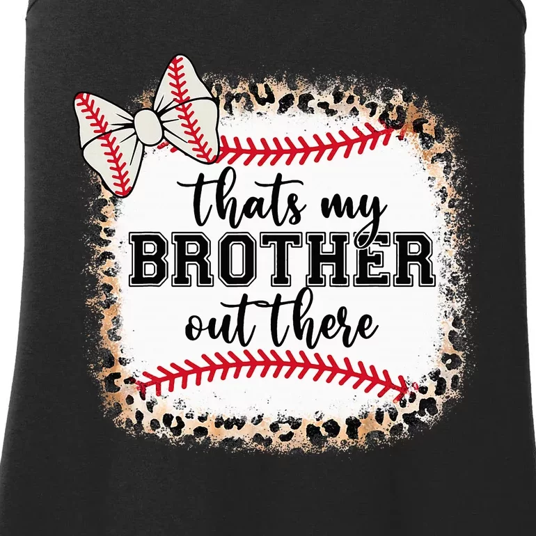 Cute Baseball Sister Thats My Brother Out There Ladies Essential Tank