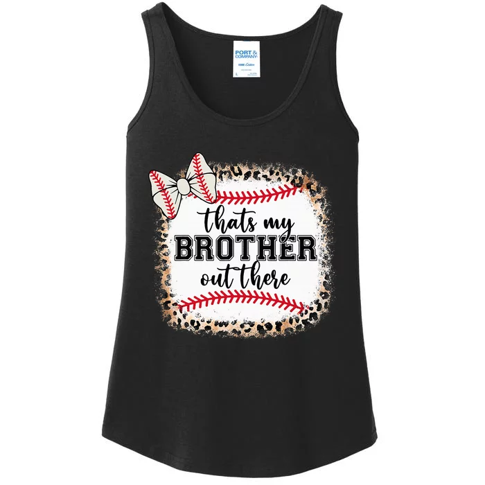 Cute Baseball Sister Thats My Brother Out There Ladies Essential Tank