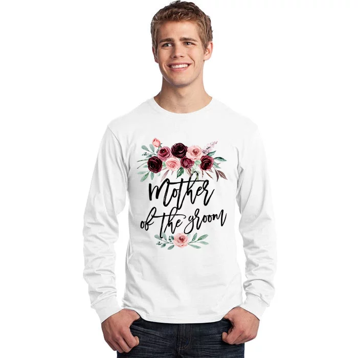 Cute Bridal Shower Wedding Flower Design Mother Of The Groom Tall Long Sleeve T-Shirt