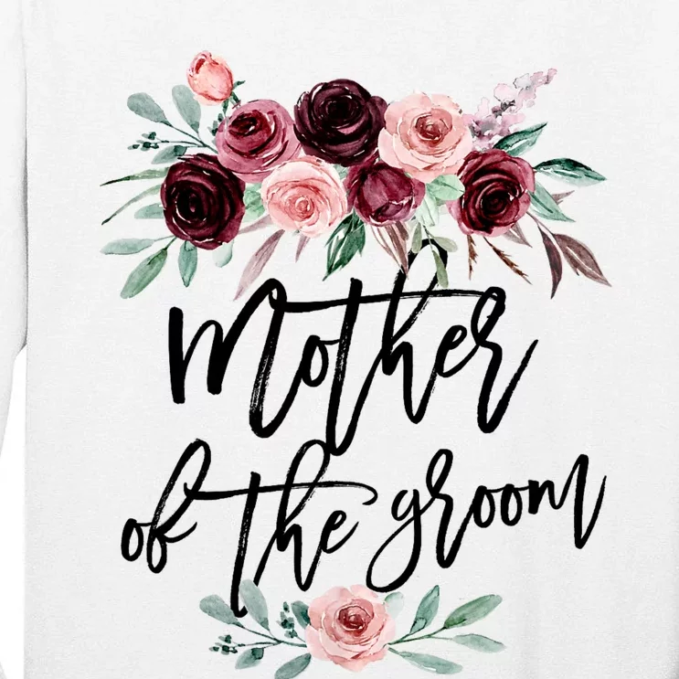 Cute Bridal Shower Wedding Flower Design Mother Of The Groom Tall Long Sleeve T-Shirt