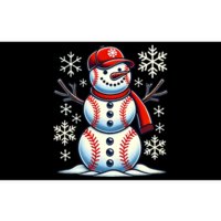 Christmas Baseball Snowman Baseball Christmas Bumper Sticker