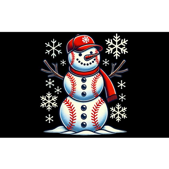 Christmas Baseball Snowman Baseball Christmas Bumper Sticker