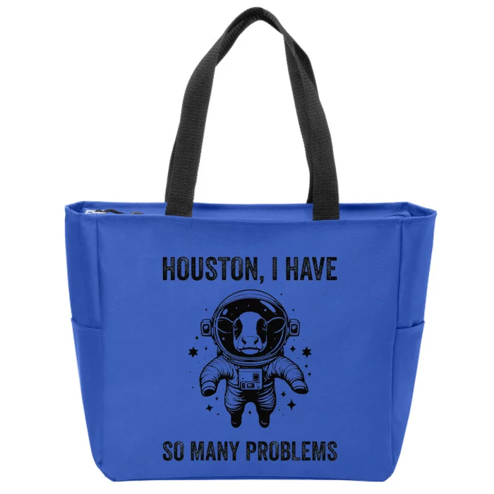 Cow Breeder Space Houston Problem Devon Cattle Zip Tote Bag