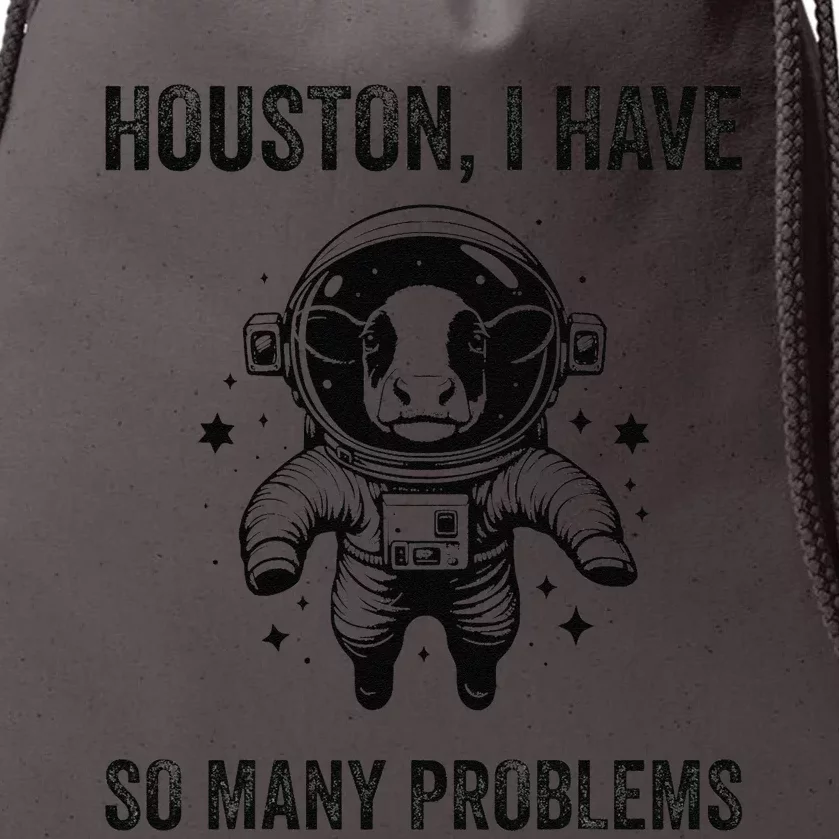 Cow Breeder Space Houston Problem Devon Cattle Drawstring Bag