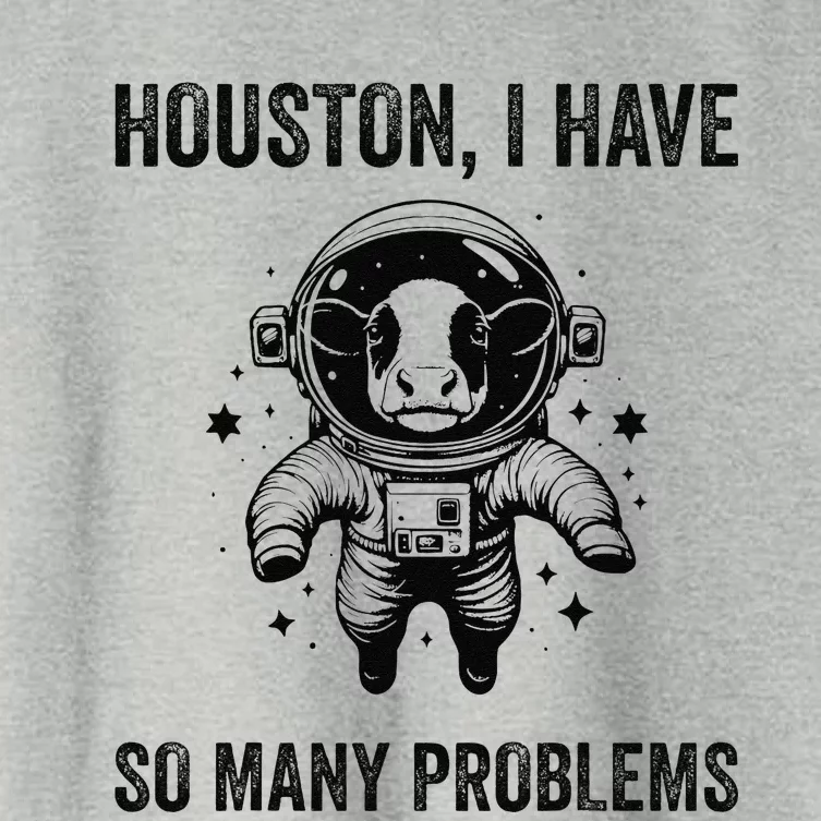 Cow Breeder Space Houston Problem Devon Cattle Women's Crop Top Tee